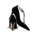 2019 High Heel Women's Pumps Black Suede Leather x19-c177c Ladies Women custom Dress Shoes Heels For Lady